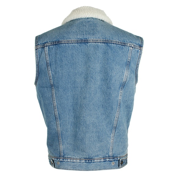 Levi's Men's Regular Fit Sherpa Trucker Vest - Picture 2 of 3